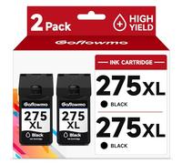 275XL PG-275XL Black Ink Cartridge Replacement for Canon 275 275XL PG-275 PG275XL Black Ink High Capacity compatible for PIXMA TR4720 TR4700 TR4722 TS3522 TS3500 TS3720 Printer Ink Cartridge(2 BK)