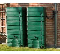 276 Litre Green Wall Tank Double Kit with Diverter Kit and Link Kit