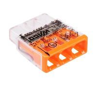 2773-403 WAGO Orange Compact 3 Way Push Wire Connector 32A (Pack of 5)