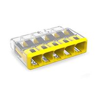 2773-405 | WAGO Wall-Nuts® PUSHWIRE® Splicing Connector | for Solid and Stranded Conductors | 5-Conductor | Yellow Cover | [Box of 60 Pieces]