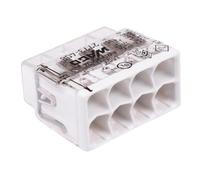 2773-408 WAGO White Compact 8 Way Push Wire Connector 32A (Pack of 5)