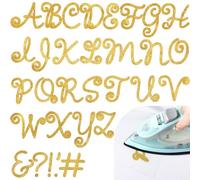 279 Iron on Letters - 2 Inch A-Z Flock Letters for DIY Clothing & T-Shirts