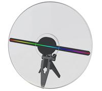 27CM 3D LED Hologram Fan Advertise Player Projector with Transparent Round Protective Cover