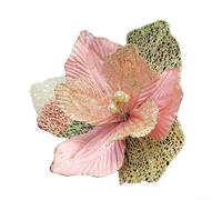 27cm Fabric Christmas Flower Sequin Xmas Tree Ornament(pink)