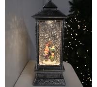 27cm Glitter Water Spinner Lantern - Warm White LED - Choir Samuel Alexander Silver One Size
