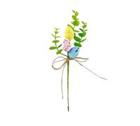 27cm Green Plastic Artificial Easter Egg Spray with Foam Eggs for DIY Flower Arrangement Wreath Decor and Spring Holiday Dining Table Centrepiece