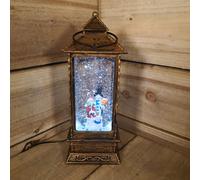 27cm Oblong Santa-Snowman Watr