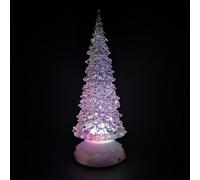 (27cm Water Tree) Battery Operated Christmas Colour Changing LED Water Spinner Tree