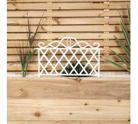 27cm x 48cm Plastic Garden Border Fence Edging with Lattice Design - Pack of 12 - Samuel Alexander | TJ Hughes