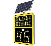 27in Radar Detective Speed, IP65 Traffic Flashing Speed Limit Signs, Measure 3 Lanes Simultaneously, Red/green Color Speeding Reminder, 500M Visible Rang, Accurately Locate Vehicles(50 * 70cm)