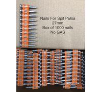 27mm Collated Nails for Spit Pulsa Nail Guns, Pack of 1000