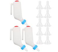27oz Lamb Nipples Feeder Hanging Upside down Goat Milk Bottle with 10 | ABS Plastic Material with Reinforced Thickened Walls, Supports Natural Drinking Posture, for Batch Feeding Newborn Livestock