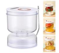 27oz Pickle Jar with Strainer Flip Leakproof Airtight Lid Hourglass Juice Separator for Wet and Dry Olives Gherkins Sliced Pickles (With Exhaust Holes)