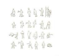 27pc HO OO Scale Model People Figures 20mm White | Realistic 20mm height varies 1.5-2.2cm; adds life to station platforms and street scenes