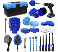 27Pcs Car Detailing Brush Set Soft Brushes Interior Wheel Valet Pro Cleaning Kit