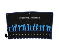 27pcs Car Trim Removal Tool Kit, Auto Interior Panel Pry Tools Set with Oxford Cloth Bag for Door Dash Window Audio CD Installation, Non - Marring Blue PP+PMO Tools