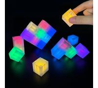 27PCS Light Up Magnetic Building Bricks, DIY LED Light Magnetic Brick Sets, 2x2 Light Up Magnet Cubes, Classic Building Block Accessories Kit