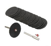 27pcs mini cutting discs 32mm with 2 mandrels for Proxxon suitable for cutting metals ceramics plastics and wood with rotary tools
