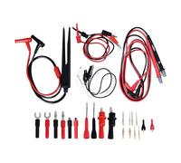 27Pcs Multimeter Test Set Electrical Hook Probes Multifunctional Replaceable Kit 10A with 1mm 2mm 4mm Needle Pins Professional Test Kit for Electricians Engineers Technicians