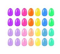 27PCS Plastic Easter Egg Shells - Colorful Hollow Eggs for Easter Egg Hunt, DIY Decorating & Party Favors (5cm, Assorted Pastel Colors)