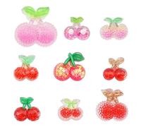 27PCS Resin Cherry Charms Red Pink Fruit Junk Case Charm Flatback Cabochons for Jewelry Making Hair Clips DIY Craft Scrapbooking Embellishments 0.75-1.42 inches
