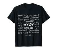 27th Birthday 27 Years Old Funny Math Nerd Humor G ift T-Shirt