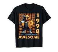 27th Birthday Bear Legends December 1998 27 Years Old Mens T-Shirt