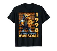 27th Birthday Bear Legends September 1998 27 Years Old Mens T-Shirt