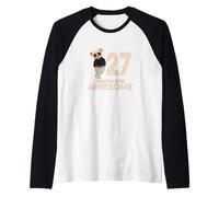 27th Birthday Boy Girl 27 Years Twenty-Seven Raglan Baseball Tee