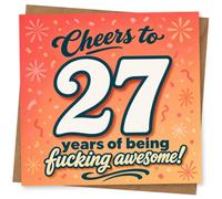 27th Birthday Card for Her, Funny Design
