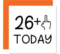 27th Birthday Card Funny for Women - Novelty Middle Finger - Rude Birthday Cards for Men, 145mm Greeting Cards, Joke Banter Cards Daughter Step Son Sister Brother Auntie Uncle