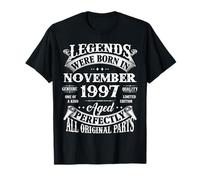 27th Birthday Gift Legends Born In November 1997 27 Yrs Old T-Shirt