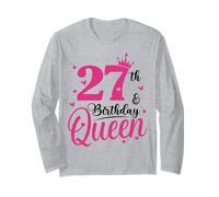 27th Birthday Queen, 27 Birthday Girl Long Sleeve T-Shirt