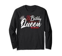 27th Birthday Queen 27 Year Old Funny 27th Women Birthday Long Sleeve T-Shirt
