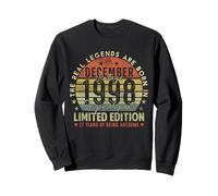 27th Birthday Real Legends December 1998 27 Years Old Men Sweatshirt