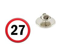 27th Birthday Road Sign Pin Badge 25mm Metal Lapel Brooch Birthday Gift N605