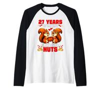 27th Wedding Anniversary 27-Year Driving Each Other Nuts Raglan Baseball Tee