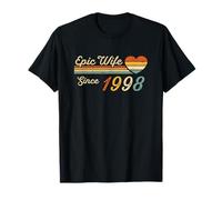 27th wedding anniversary 27 years - Epic Wife Since 1998 T-Shirt