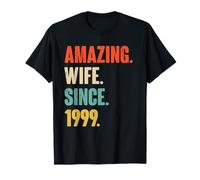 27th Wedding Anniversary for Her - Amazing Wife Since 1999 T-Shirt