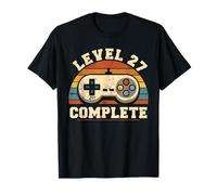 27th Wedding Anniversary for Him Her Retro Level 27 Complete T-Shirt
