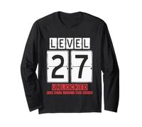 27th Wedding Anniversary Unlocked Level 27 Birthday Complete Long Sleeve T-Shirt
