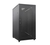 27U LMS DATA Network & Server Rack Enclosure with Mesh Door, Cooling Fan, Locks, & Removable Side Panels - Floor Standing 19 Inch Rack (CAB-FE-27U-8100)