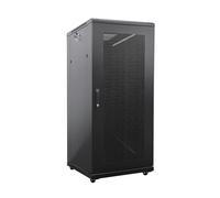 27U LMS DATA Network & Server Rack Enclosure with Mesh Door, Cooling Fan, Locks, & Removable Side Panels - Floor Standing 19 Inch Rack (CAB-FE-27U-6100)