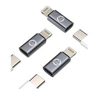 27W Fast Charger Adapter(3Pack) USB C Female to Lightning Male Converter Type-C Port Charge Cord Connector Charging Cable for Apple iPhone 11 12 13 14 Pro Max Mini Xs SE 7 8 X Xr Plus Ipad Air Dongle