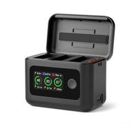 27W Fast Charging Hub with LED Battery Display for OSMO Action 4/360, Two-Way Charge Case with TF Card Slot, Compact ABS POWERs Bank Holder for Travel