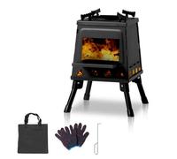 27X27X34Cm Portable Wood Camping Stove Heater With Legs Uk
