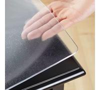 27x82 Inch Frosted Table Protector - 1.5mm Thick Waterproof PVC Cover Mat for Dining & Coffee Tables - Vinyl Desk Protector for Home & Office