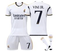 (28(160cm)) 23/24 New Real Madrid Home Football Training Shirt Kits (No.7 VINI JR.)