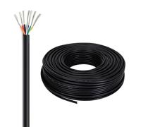 28-18 AWG Insulated Multi-Conductor Wire, UL2517 Flexible Electrical Cable, 7 Core Tinned Copper For Control Systems And Internal Wiring(100ft,26AWG-7C)
