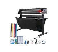 28/34/53 Inch Semi Auto Vinyl Cutter Floor Stand Cutting Printer 3 s LCD SIGNMASTER Software for Beginners DIY(1350mm)